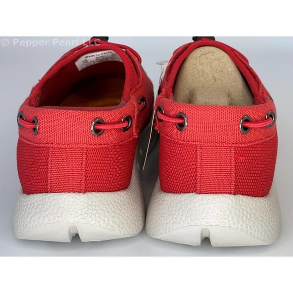 Women's Speed-Lace Deck Shoe Red Size 9 Water and Slip Resistant Soft Science - Picture 3 of 10
